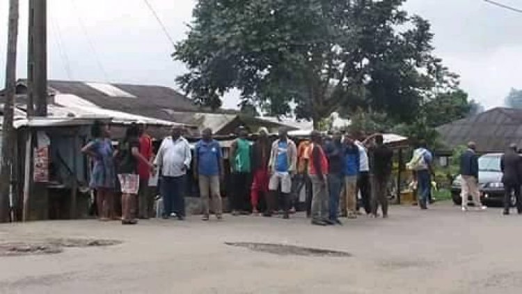 CAMEROON, BUEA TOWN POPULATION ON STRIKE