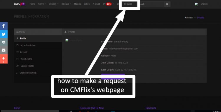 How to Request for content on CMFlix